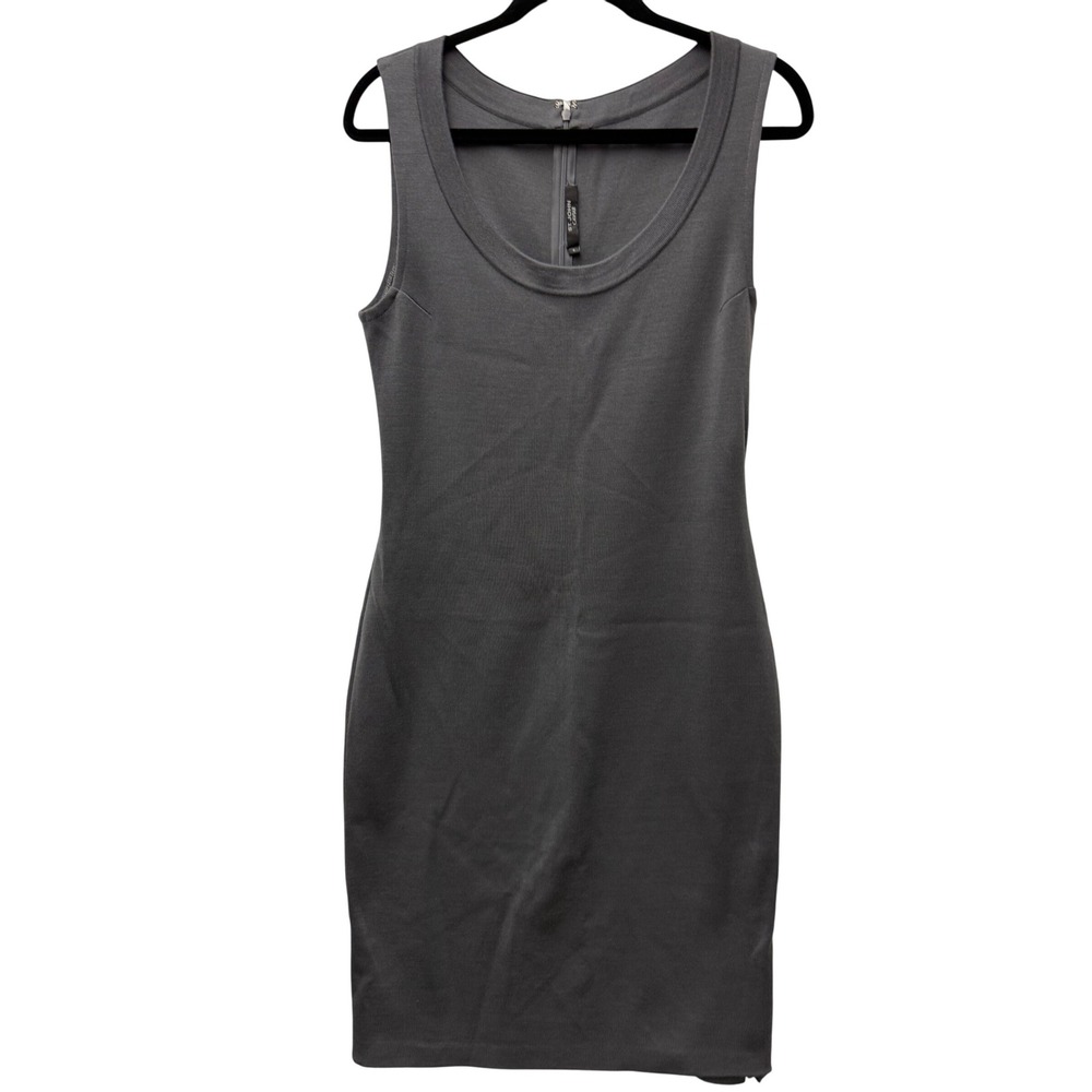 St. John Sheath Dress Size‎ 4 Caviar Gray | Classic Knit Career Cocktail Dress